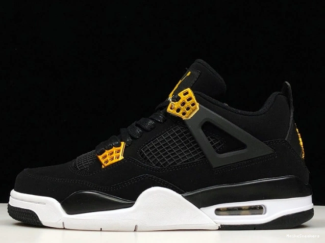 MaikeSneakers 308497-032 Air 4 Royalty Jordan Metallic Gold-White Black 0728